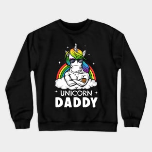 Unicorn Daddy Funny Gym Unicorn T-Shirt For Father Crewneck Sweatshirt